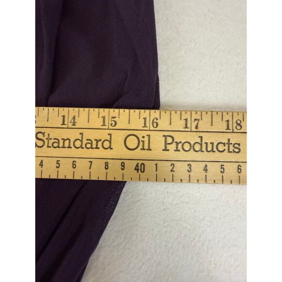 Limited Y2K Mesh Cap Sleeve Top Purple Drape Neck Sheer Stretch Blouse festival - Picture 8 of 10